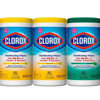 Clorox Paquete variado de toallitas desinfectantes veces poder de limpieza, mata el 99.9% (598 g) 85 Wet Wipes