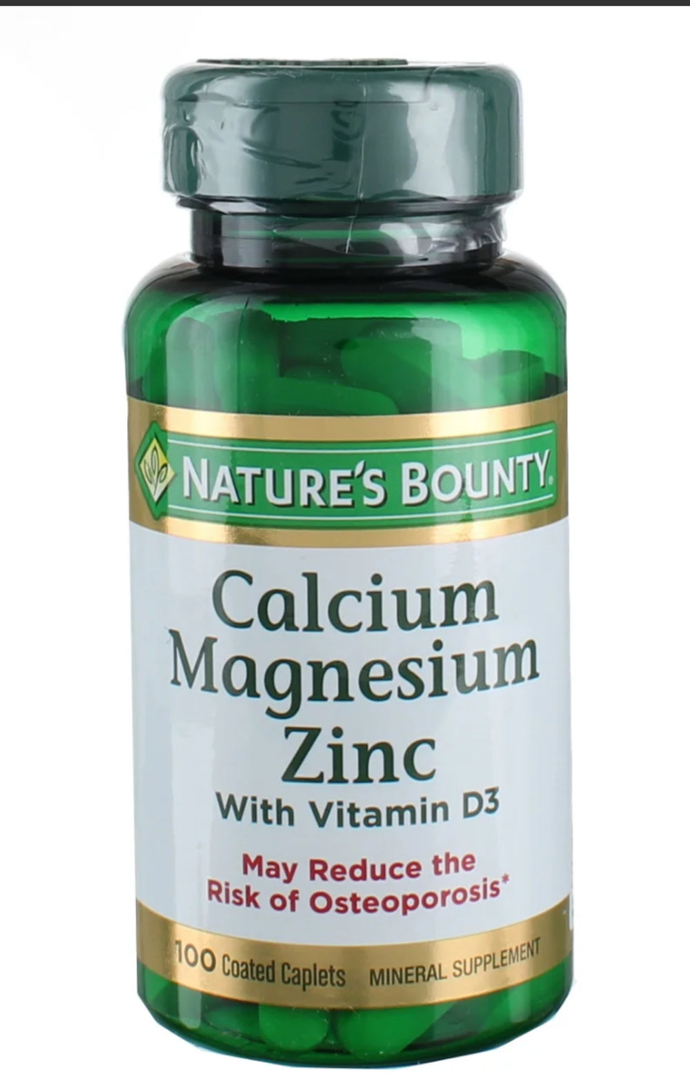 Natures Bounty Calcium Magnesium Zinc with Vitamin D3, 100 Tablets/ DLC: 07/2027