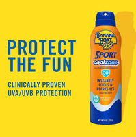 
              Banana Boat Sport Cool Zone SPF 30 Sunscreen Spray, 6oz | Sport Sunscreen Spray SPF 30, Clear Sunscreen Spray, Banana Boat Sunscreen Spray SPF 30, Oxybenzone Free Sunscreen SPF 30, 6oz(170g) DLC: MAI2025
            