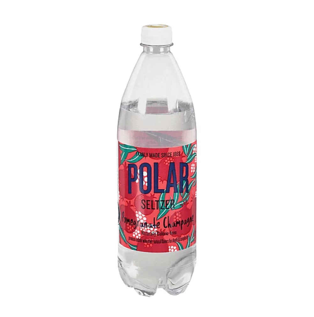 Polar Seltzer, Pomegranate Champagne, Winter 33.8 Fl Oz/ DLC: Mars24