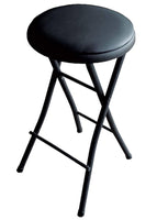 
              Folding Vinyl Counter Stool Black - Plastic Dev Group
            