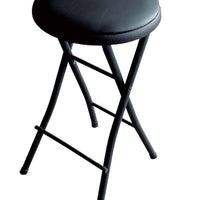 Folding Vinyl Counter Stool Black - Plastic Dev Group