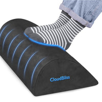 CloudBliss Foot Rest for Under Desk at Work,Office Desk Accessories with Soft Foam and Washable Removable Cover, Foot Stool for Office, Car, Home to Foot Support and Relax Ankles