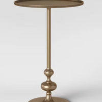 Londonberry Turned Accent Table Small Brass - Threshold