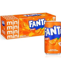 Fanta Refresco con sabor a fruta de soda de naranja, 7.5 onzas líquidas, paquete de 10 DLC: Mars25