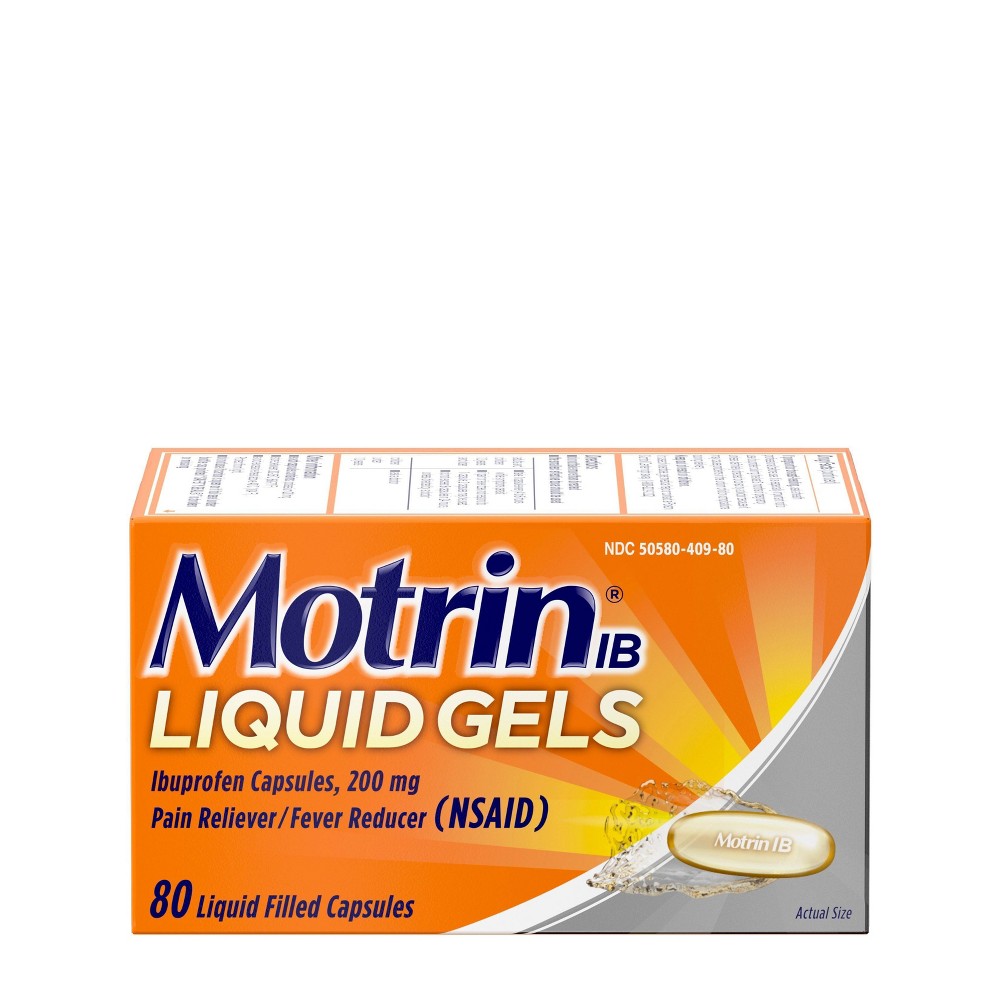 Motrin IB Liquid Gels, Pain & Fever Reducer 200 mg - 80.0 ea