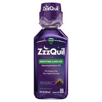 Nighttime Sleep-Aid Liquid - Diphenhydramine HCl - Warming Berry Flavor AVR24