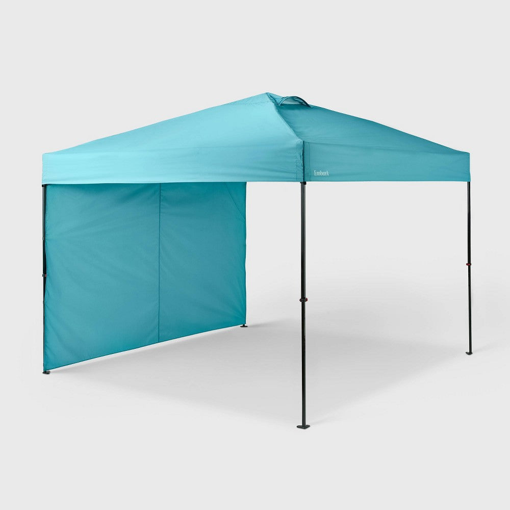 10x10 Steel Weekender Canopy with Wind Vent and Shade Wall - Embark