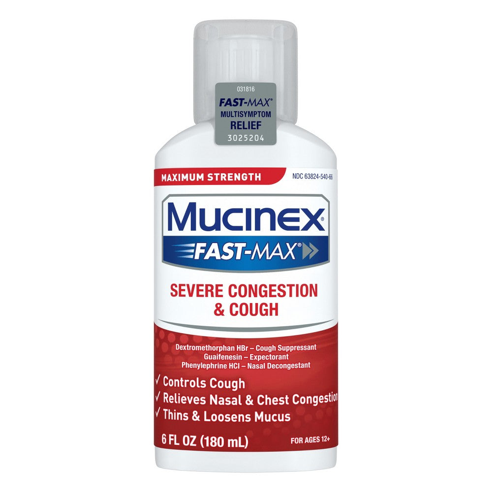 Maximum Strength Mucinex Fast-Max Severe Congestion & Cough DLC : FEV25