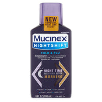 
              Mucinex Night Shift Cold & Flu Acetaminophen 180ml DLC: MAR25
            