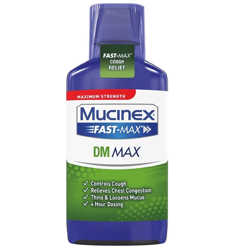 Mucinex DM Fast Max Cough Suppressant & Expectorant Liquid - 6 fl oz/ 180mL DLC: DEC25