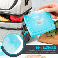 
              Yeti de glace réutilisables pour boîte à déjeuner – Compresses froides fines et légères pour glacières, boîtes à déjeuner et camping
            