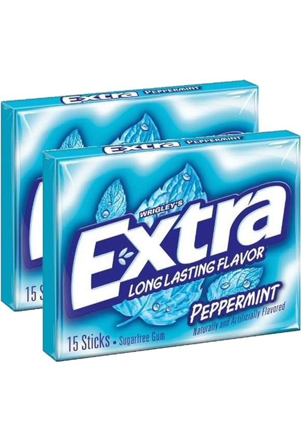 Wrigley's Extra Long Lasting Flavor Peppermint 15-Sticks DLC: 01 JAN25