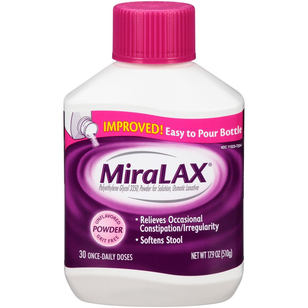 MiraLAX Laxative Powder 30 Doses 510g DLC: NOV24