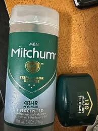 Mitchum Men's Antiperspirant & Deodorant Triple Odor Defense Gel Stick, 48 Hr Protection, Unscented - Unscented - 3.4oz