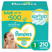 
              Pampers Swaddlers Diapers, Size 1 (4-6 kg ), 70 Count
            