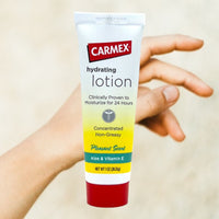 1oz Tube Carmex HYDRATING Lotion Hand Foot Concentrated Aloe & Vitamin E