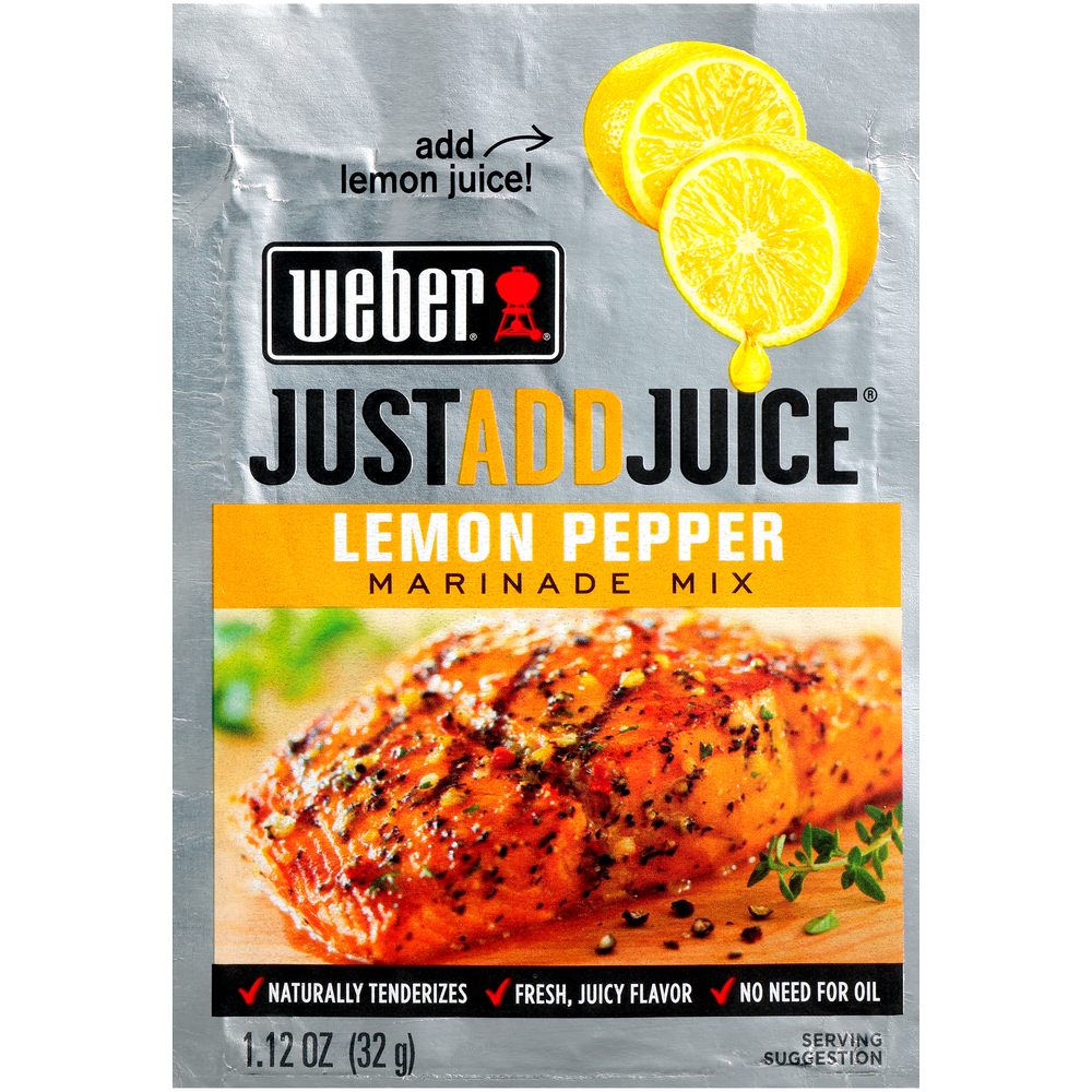 Weber® Just Add Juice® Lemon Pepper Marinade Mix 32g DLC: 12 MAR2025