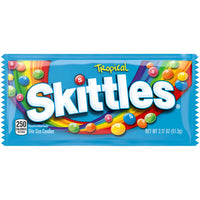 Skittles Tropical Gummy Candy Full Size - 2.17 oz 1 Single Bag AOÛT24