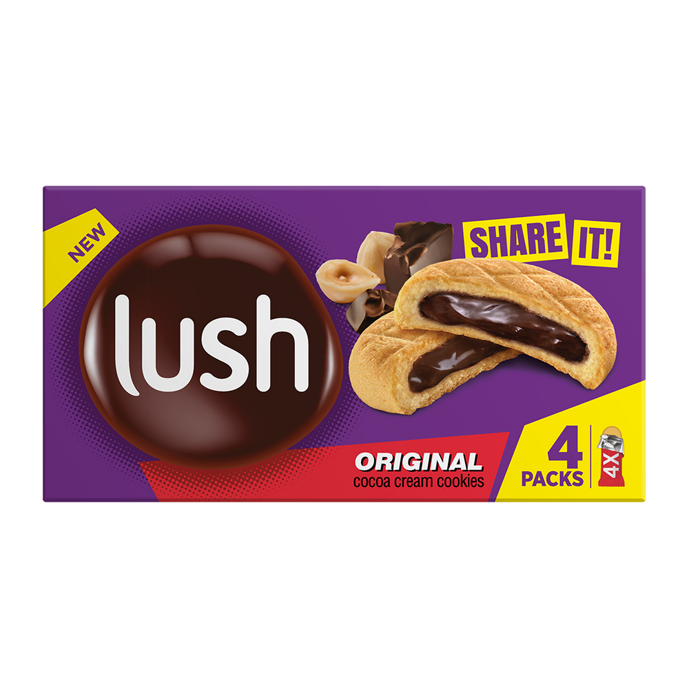 Lush Cookies 4.8 Oz 4Pk Original Cocoa Cream DLC: 27-JUIN24