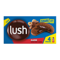 Lush Cookies 4.8 Oz 4Pk Dark Cocoa Cream DLC: 01-JUL24