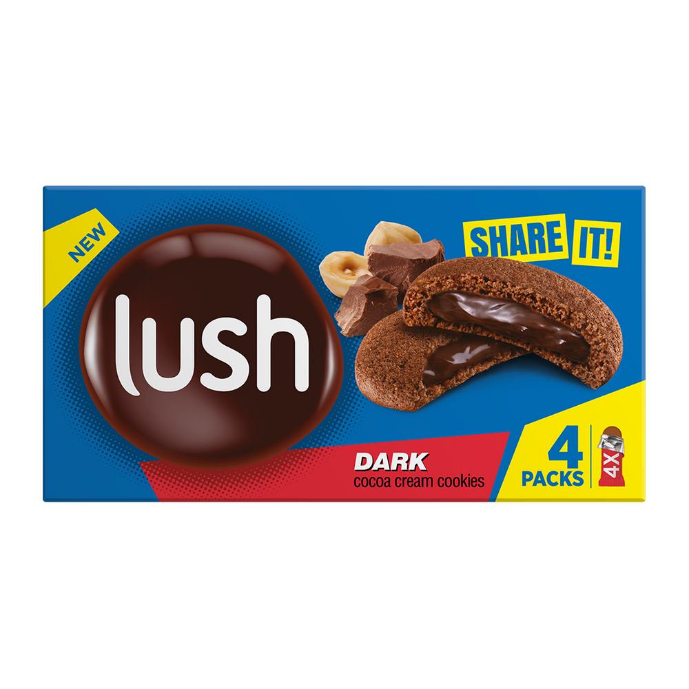 Lush Cookies 4.8 Oz 4Pk Dark Cocoa Cream DLC: 01-JUL24