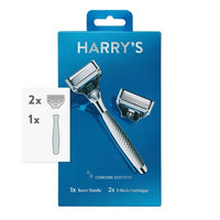 
              Harry's 5-Blade Men's Razor - 1 Razor Handle + 2 Razor Blade Refills - Chrome Edition Handle
            