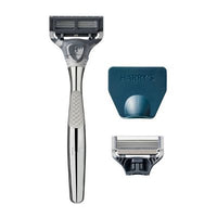 
              Harry's 5-Blade Men's Razor - 1 Razor Handle + 2 Razor Blade Refills - Chrome Edition Handle
            