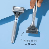 
              Harry's 5-Blade Men's Razor - 1 Razor Handle + 2 Razor Blade Refills - Chrome Edition Handle
            