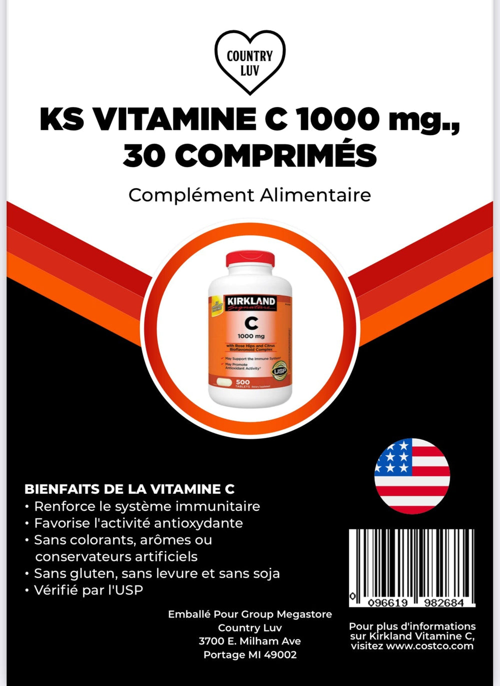 30 ct. ** Vitamin C 1000mg