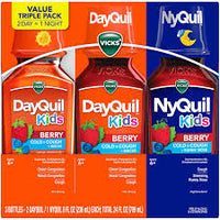 Vicks DayQuil and NyQuil Kids' Cold & Cough Liquid Medicine, Berry Flavor (1 pk., 8 fl.oz./Bottle)