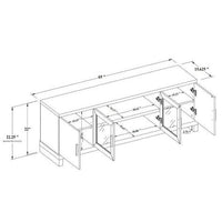 
              Storage TV Stand for TVs up to 75" Weathered Pine - Threshold
            