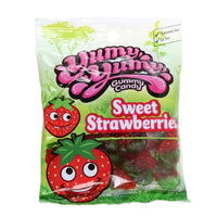 Yumy Yumy Sweet Strawberry Gummy Candies, 128g DLC: 24-JAN24