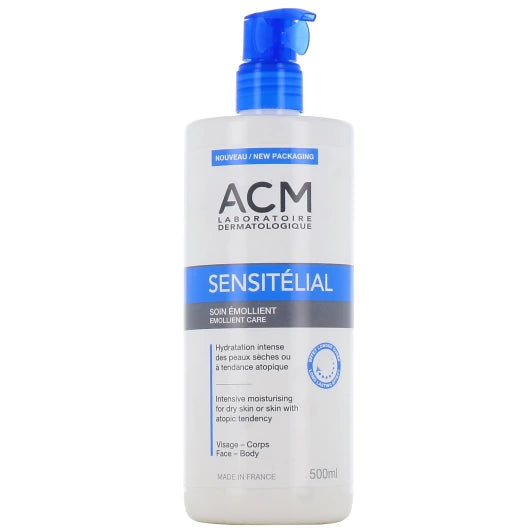 ACM Sensitélial Emollient Care Intensive Moisturising for Dry Skin or Skin with Atopic Tendency 500ml