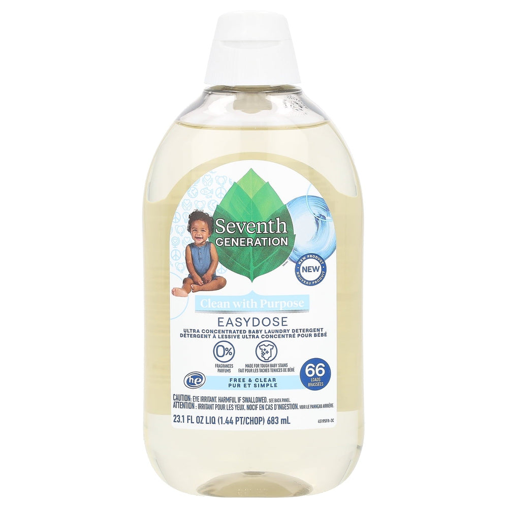 Seventh Generation EasyDose Ultra Concentrated Baby Laundry Detergent - Free & Clear - 23.1 fl oz