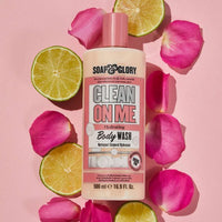 
              Soap & Glory Clean on Me Clarifying Mandarin, Strawberry, Rose, Peach and Musk Body Wash - Original Pink Scent - 16.9 fl oz/ 500ml
            