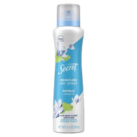 
              Secret Dry Spray Antiperspirant Deodorant - Waterlily and Argan Oil - 4.1oz/ 116g DLC: JUIN25
            