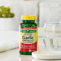 
              Spring Valley Odor-Controlled Garlic Softgels Dietary Supplement Value Size, 1,000 mg, 200 Count DLC: FEB25
            