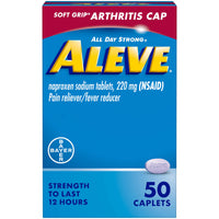 Aleve Arthristis Cap Naproxen Sodium Tablets 220mg( NSAID ) Pain Reliever 50Ct DLC: AOÛT25