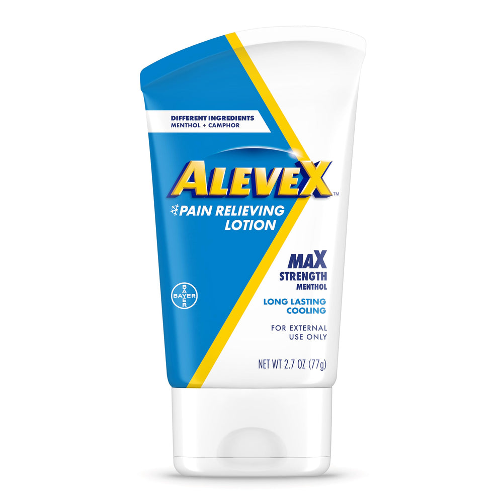 AleveX? Pain Relieving Lotion, Powerful & Long Lasting for Targeted Joint & Muscle Pain Relief, 2.7oz/ 77g Tube OCT: OCT24