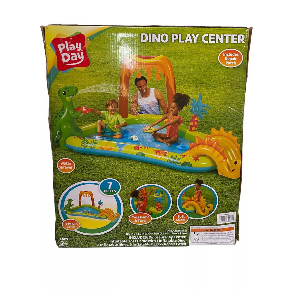 Play Day Gonflable Dino Play Center. Toboggan jouets 2+ 102 pouces x 69 pouces 7 pièces