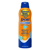 
              Banana Boat Sport Cool Zone SPF 30 Sunscreen Spray, 6oz | Sport Sunscreen Spray SPF 30, Clear Sunscreen Spray, Banana Boat Sunscreen Spray SPF 30, Oxybenzone Free Sunscreen SPF 30, 6oz(170g) DLC: MAI2025
            