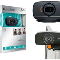 Logitech C525 Webcam Pliable HD 720P 30fps, Caméra Vidéo Clip-on pour Ordinateur, avec Micro