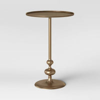 Londonberry Turned Accent Table Large Brass - Threshold