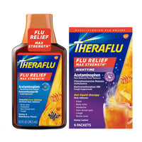 
              TheraFlu Max Strength Nighttime Flu Relief Syrup Honey Elderberry 245.5mL DLC: FEV25
            