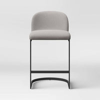 
              2pk Jules Cantilever Armless Upholstered Counter Height Barstool Gray/Black - Threshold
            