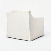 
              Vivian Park Upholstered Swivel Chair Cream - Threshold designed with Studio McGee: Padded Armrests, No Assembly Required
            