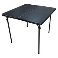 
              Peakform 5pc Folding Table Set Black: Vinyl Padded, Space-Saving Storage, No Tools Assembly
            