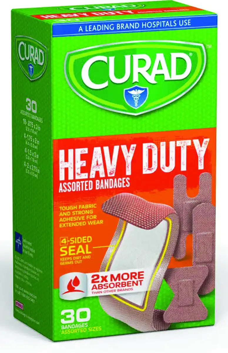 Curad Heavy Duty Assorted Bandages 30ct