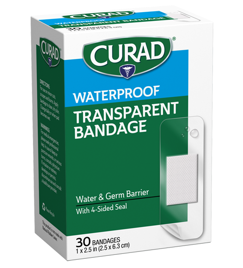 Waterproof Bandages, 1″ x 2.5″, 30 count